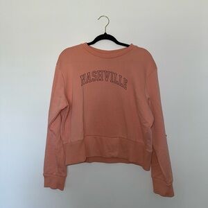 Nashville Women's Pink Cropped Crewneck